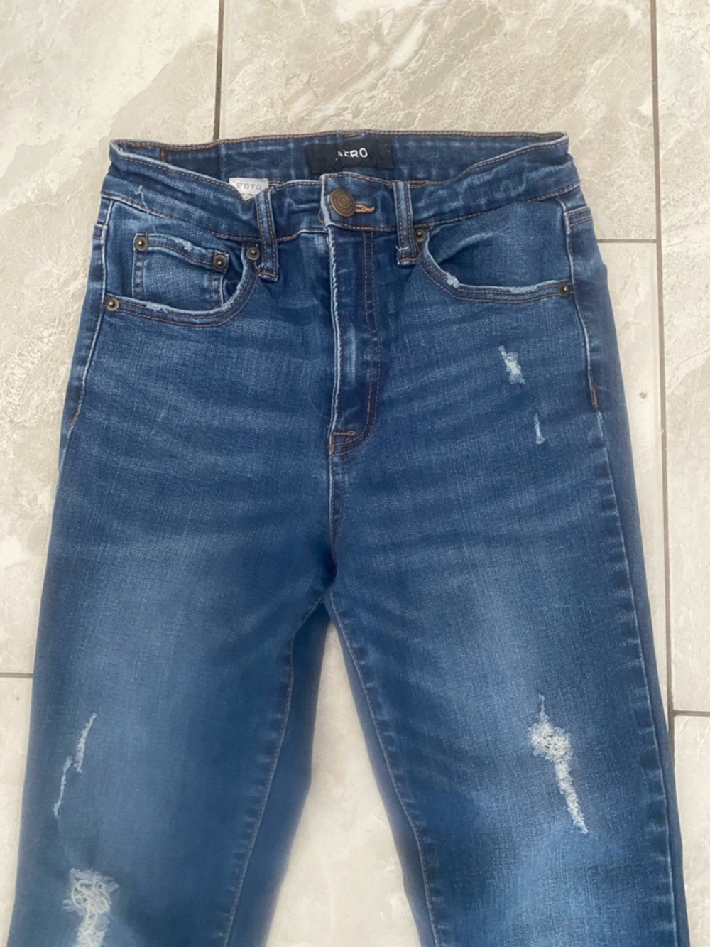 AERO Super High Rise Women Skinny Distressed Jeans | 6 - Picture 4 of 12